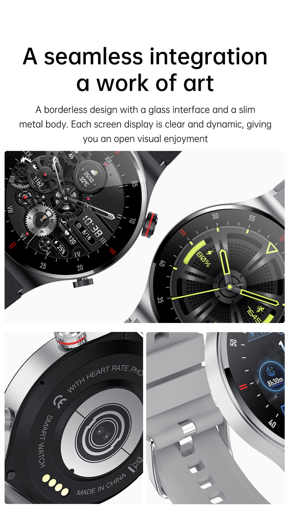 2022 New Bluetooth Call Smart Watch Men Sports Fitness Tracker Waterproof Smartwatch Large HD screen for huawei Xiaomi phone+box