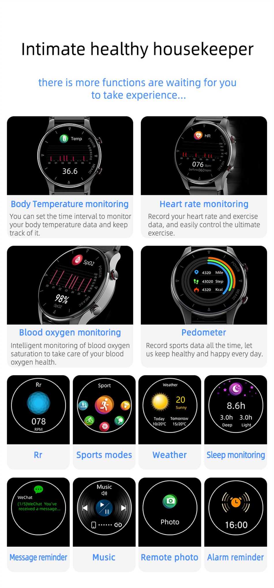 2022New Inflatable Strap Accurately Measure Heart Rate Blood Pressure Smart Watch Men Waterproof Bluetooth Call Sport SmartWatch