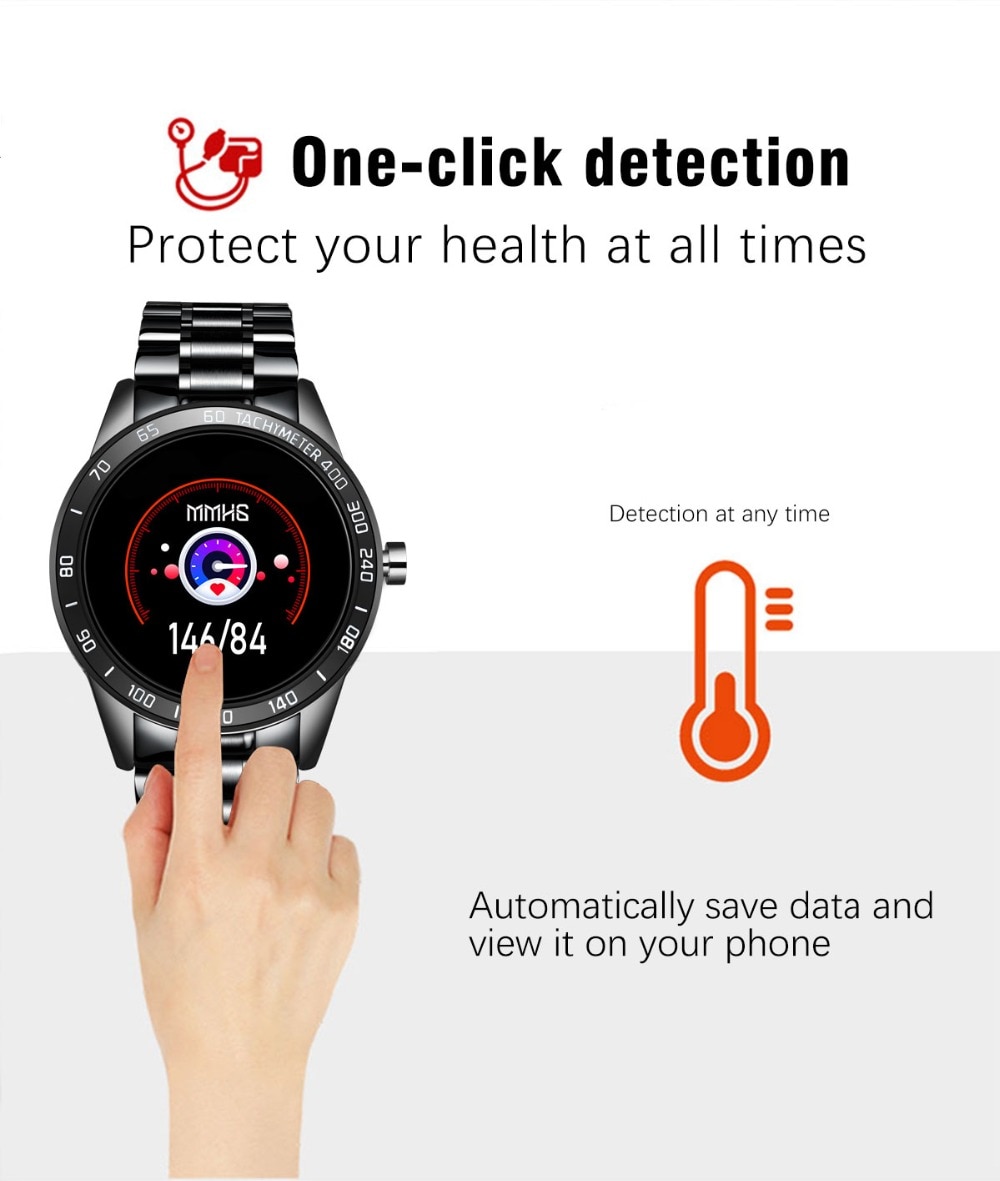 LIGE 2020 New Steel Smart Watch Men Smart Watch Sport For iPhone Heart Rate Blood Pressure Fitness tracker Creative Smartwatch