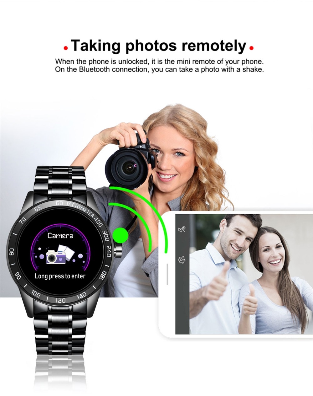 LIGE 2020 New Steel Smart Watch Men Smart Watch Sport For iPhone Heart Rate Blood Pressure Fitness tracker Creative Smartwatch