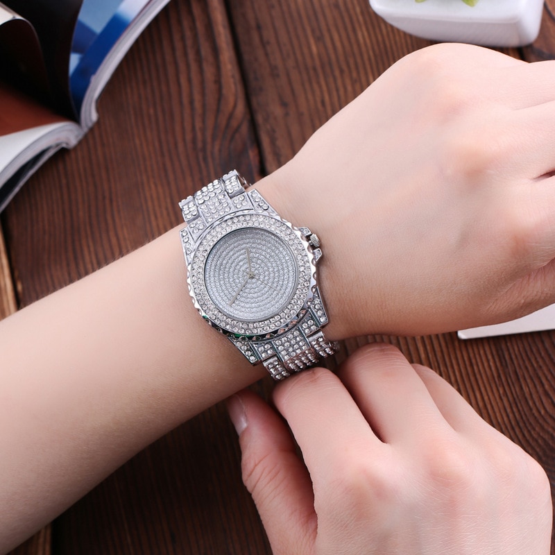 New Fashion Crystal Full Steel Women Watches Ladies Wristwatch Quartz Woman Feminino Relogio Reloj Hombre Montre Femme Zegarek