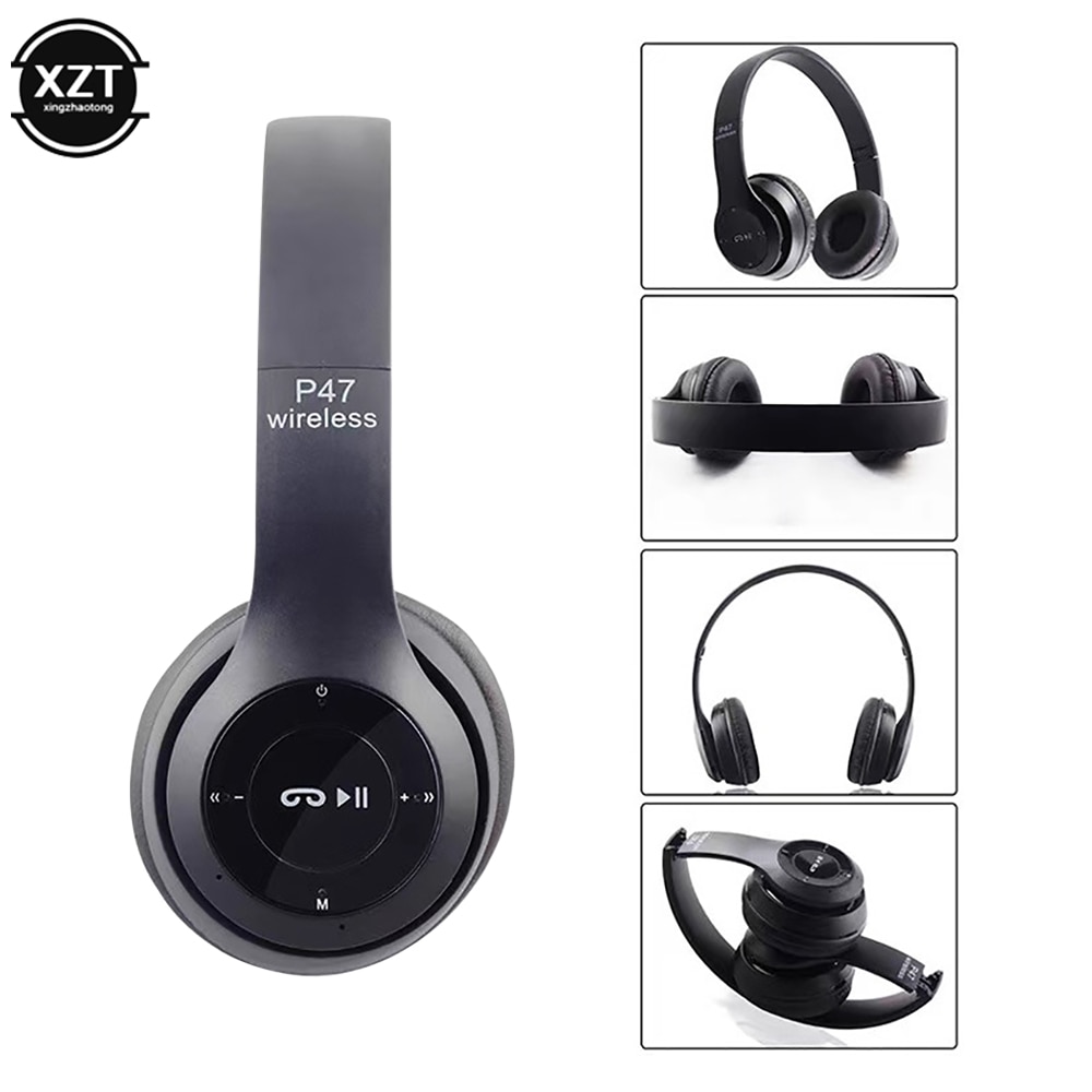 Wireless Headphones 5.0 Bluetooth Earphone Foldable Bass with Memory TF Card For iPhone Xiaomi Sumsamg Phone With Mic Headsets