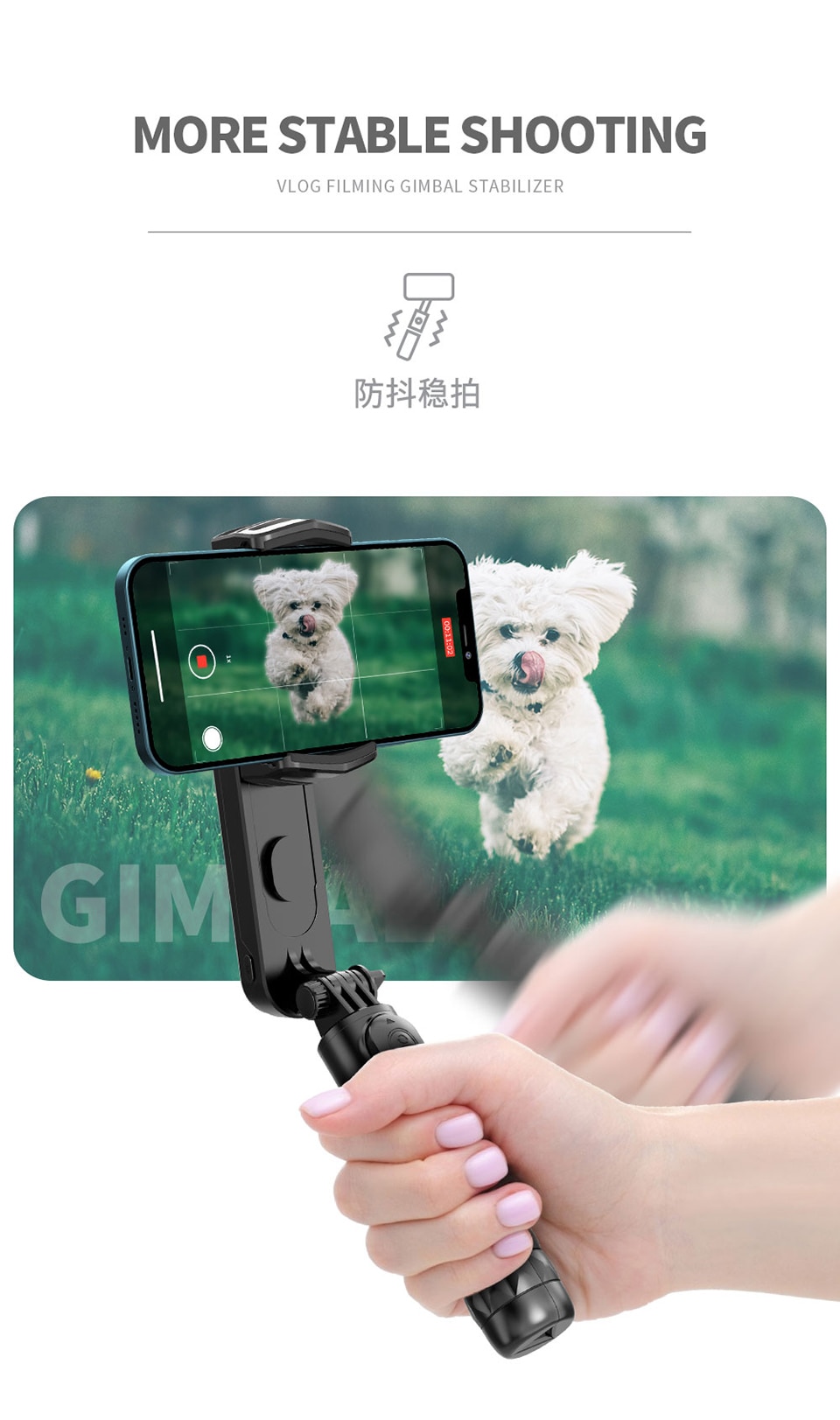FANGTUOSI Q09 Wireless Bluetooth Selfie Stick Tripod Handheld Gimbal Stabilizer Monopod With fill light shutter for IOS Android