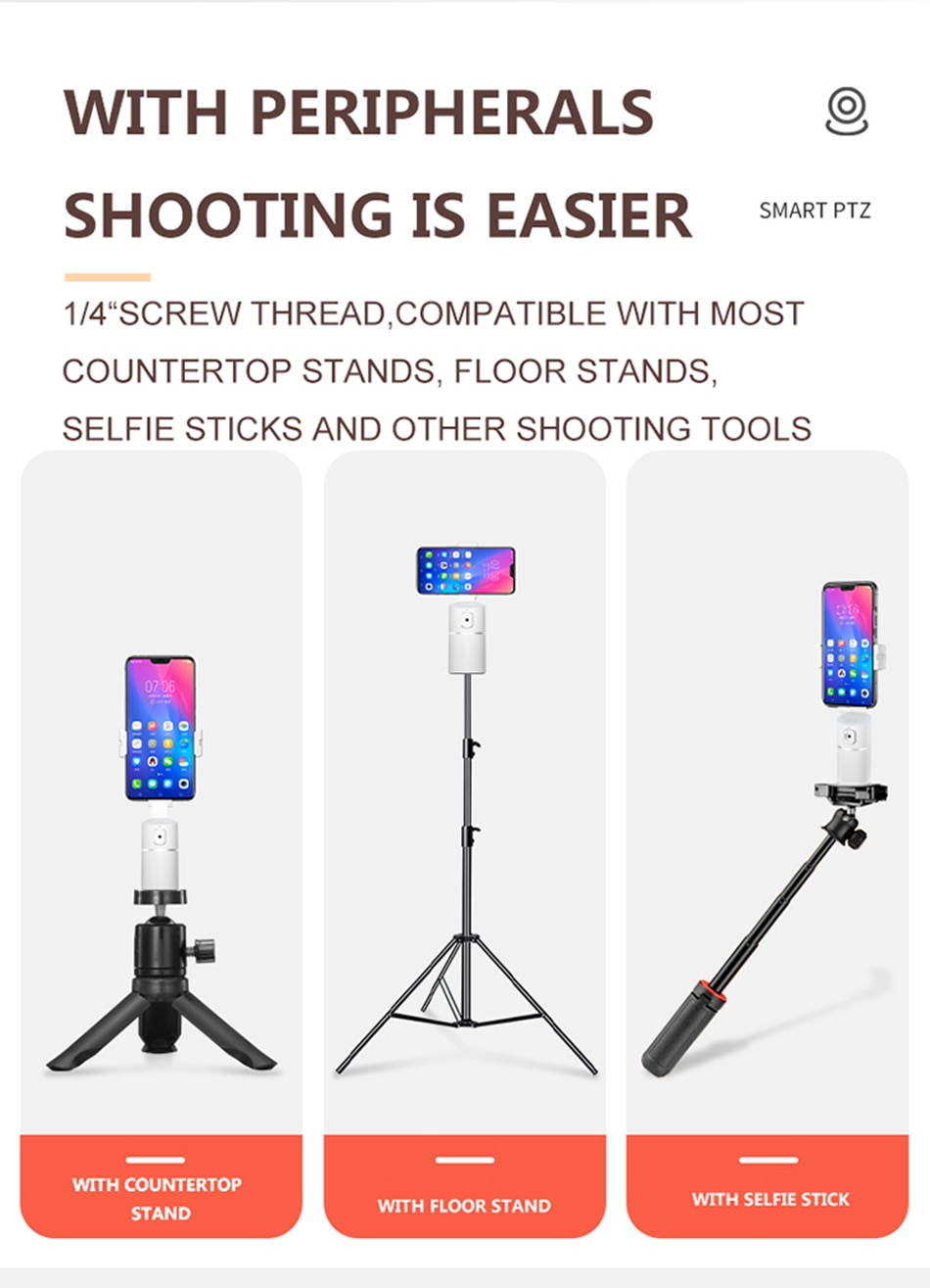 Auto Face Tracking Phone selfie stick Smart 360°rotation holder AI Follow-Up video Vlog Live Gimbal Stabilizer Tripod for mobile