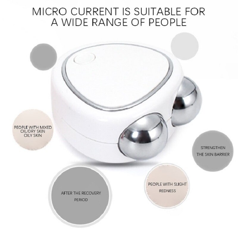 EMS Facial Lifting Microcurrent Roller Face Massager Skin Anti Wrinkle Aging Massage Micro current Face Slimming Roller Machine