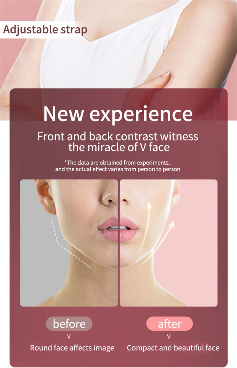 Facial Lifting Device LED Photon Therapy Facial Slimming Vibration Massager Double Chin V-shaped Cheek Lift Face