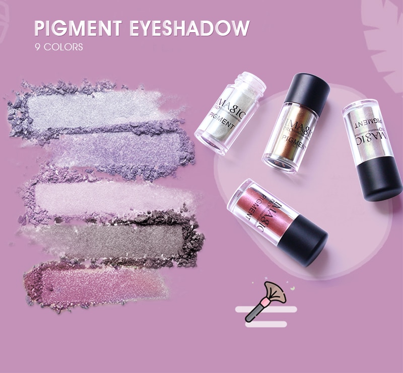 IMAGIC Glitter Eyeshadow Shimmer Shine Powder Eyes Makeup Highlight Shining Shimmer Diamond Brighten Professional Beauty Cosmeti