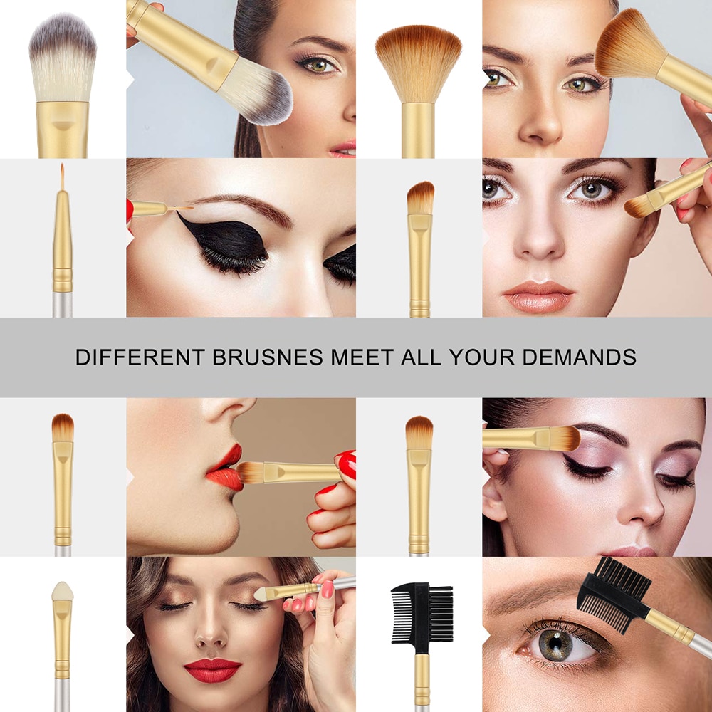 Professional Makeup Brushes Set Super Soft Blush Brush Foundation Concealer Eyeshadow Eyelashes Beauty MakeUp Brush Cosmetic