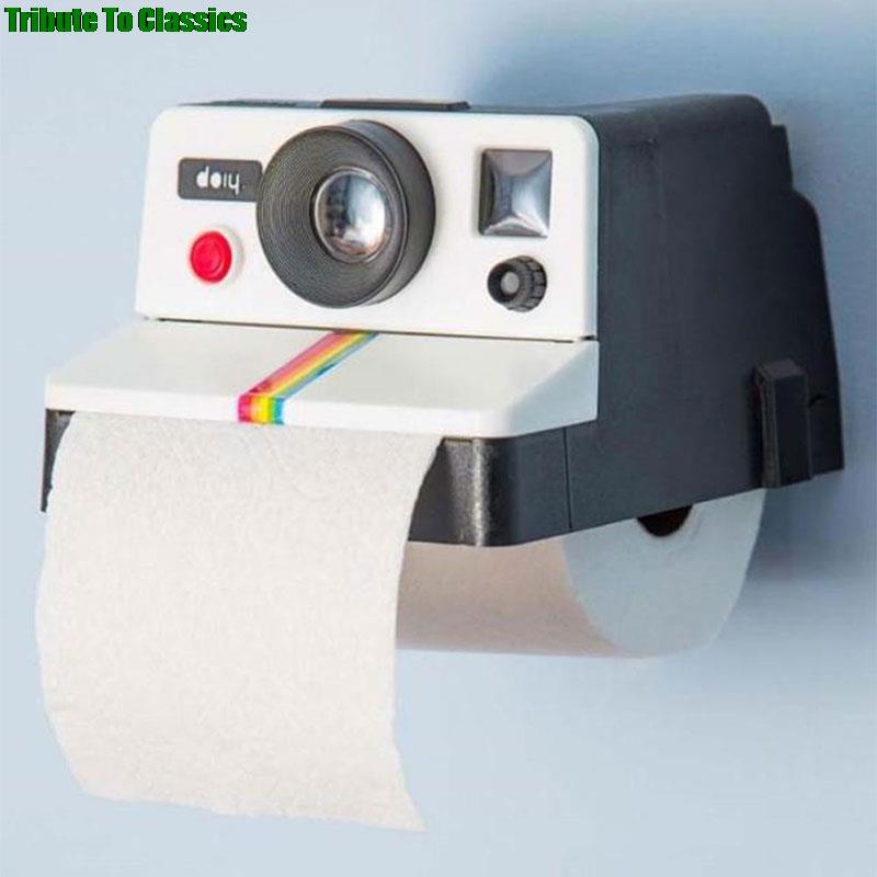 WC Tissue Box Creative Toilet Roll Camera Paper Holder Box Bathroom Retro Decor Paper Napkins