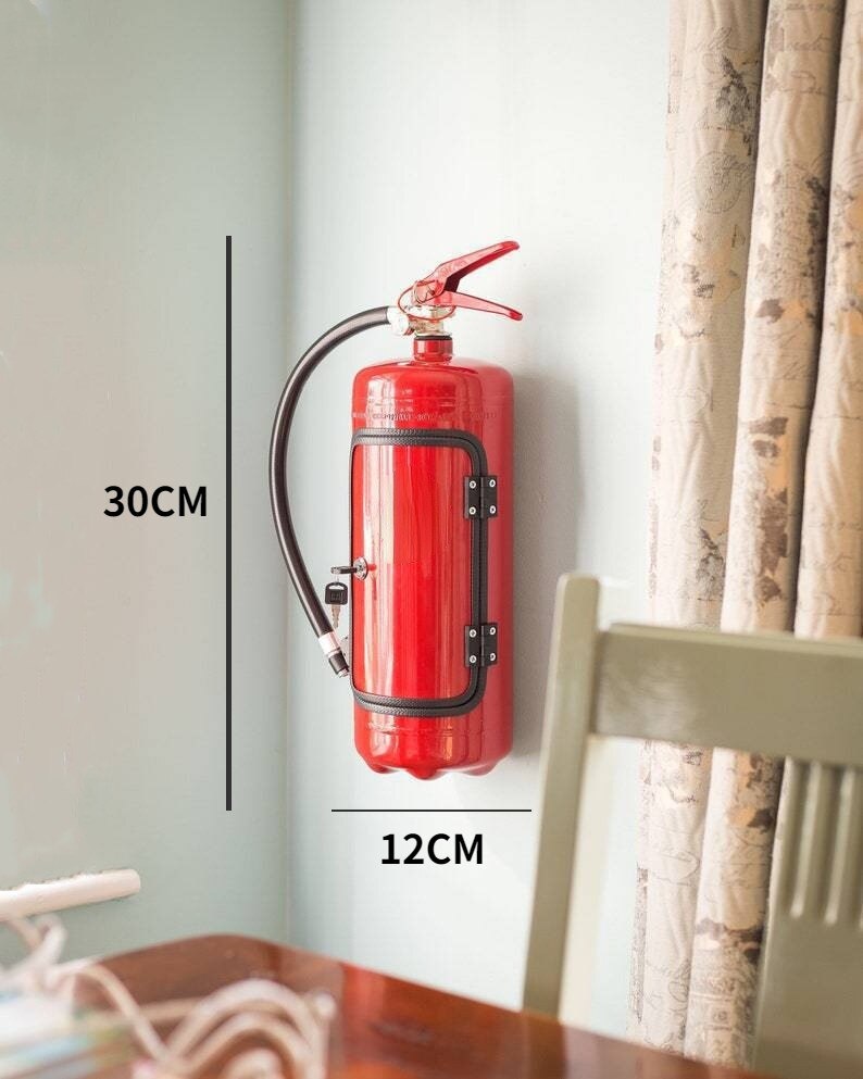Mini Fire Extinguisher Bar Novelty Wine Storage Case Creative Metal Supplies Desktop Home Ornaments Best Gift for Whiskey Lover