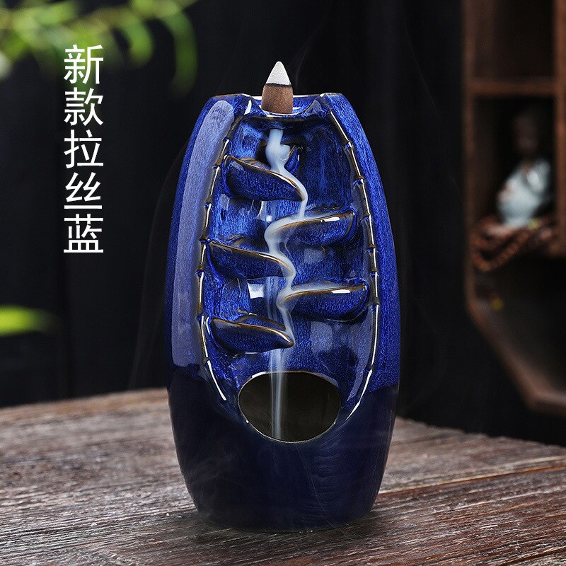 Burner Mountain River Ceramic Incense Holder Backflow Waterfall Incense Handicraft Home Decor Table Ornaments