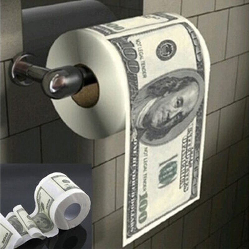 Toilet Paper 0 Dollar Humour Toilet Paper Bill Toilet Paper Roll Novelty Gag Gift Funny Gag Gift hot