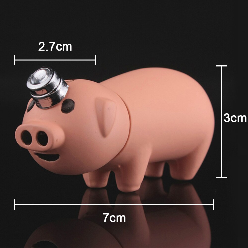 New Unusual Creative Double Fire Lighter Open Fire Inflatable Smiling Face Cute Pig Shape Lighter Gift Cigarette Accessories