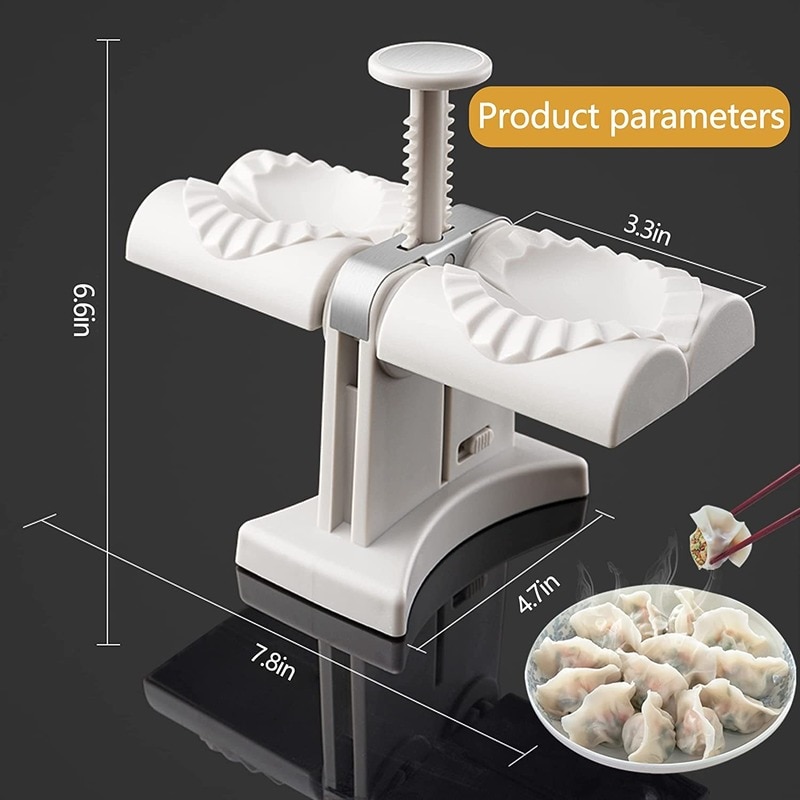 Fully Automatic Dumpling Machine Double Head Press Dumplings Mold DIY Empanadas Ravioli Mould Kitchen Gadget Accessories