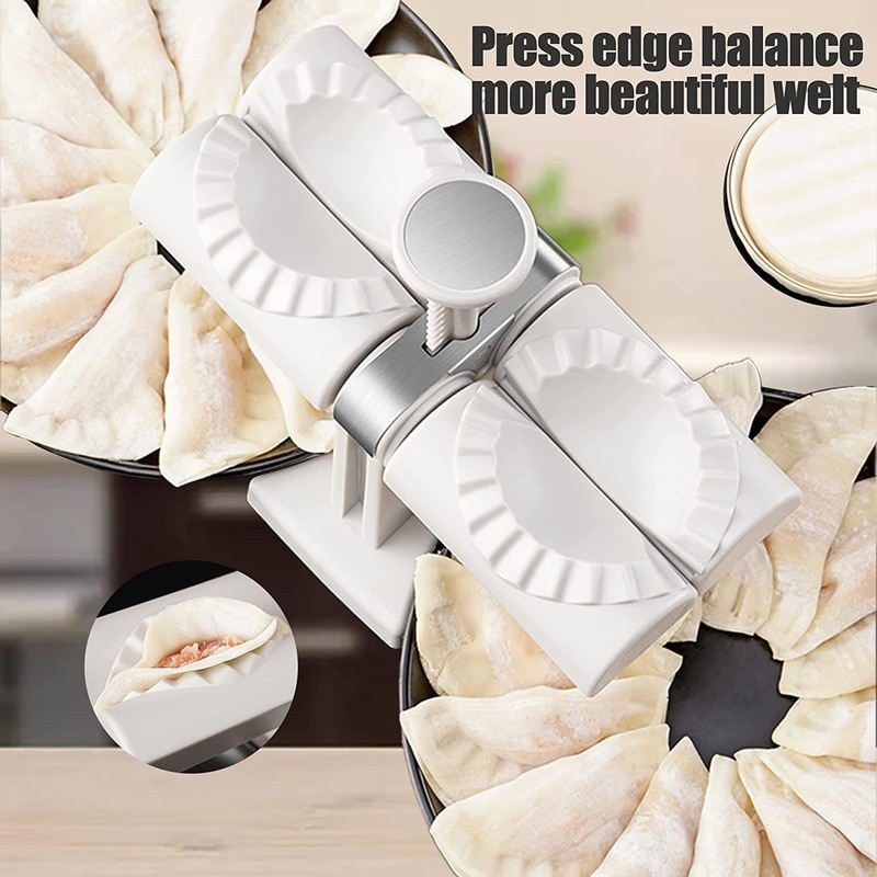 Fully Automatic Dumpling Machine Double Head Press Dumplings Mold DIY Empanadas Ravioli Mould Kitchen Gadget Accessories