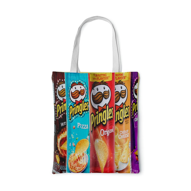 Potato Chips Printing Shopping Bag Tote Bag Canvas Bag Folding Small Bag Handbag Shoulder Bag Mala De Viagem Necessaire Sac