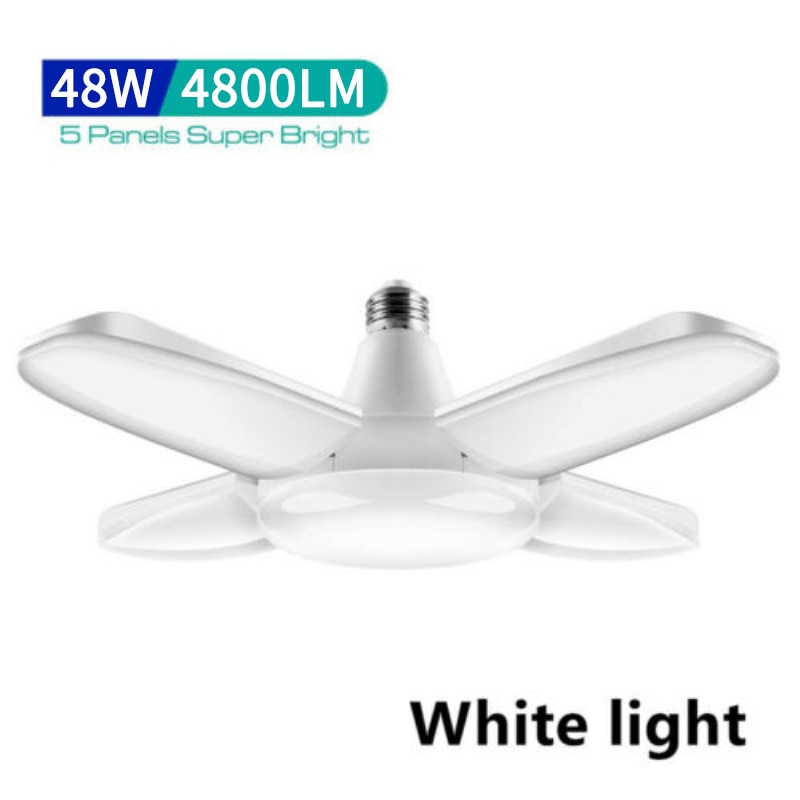 Super Bright Industrial Lighting 48W E27 Led Fan Garage Light 360 Degrees Deformable Led High Bay Industrial Lamp For Workshop
