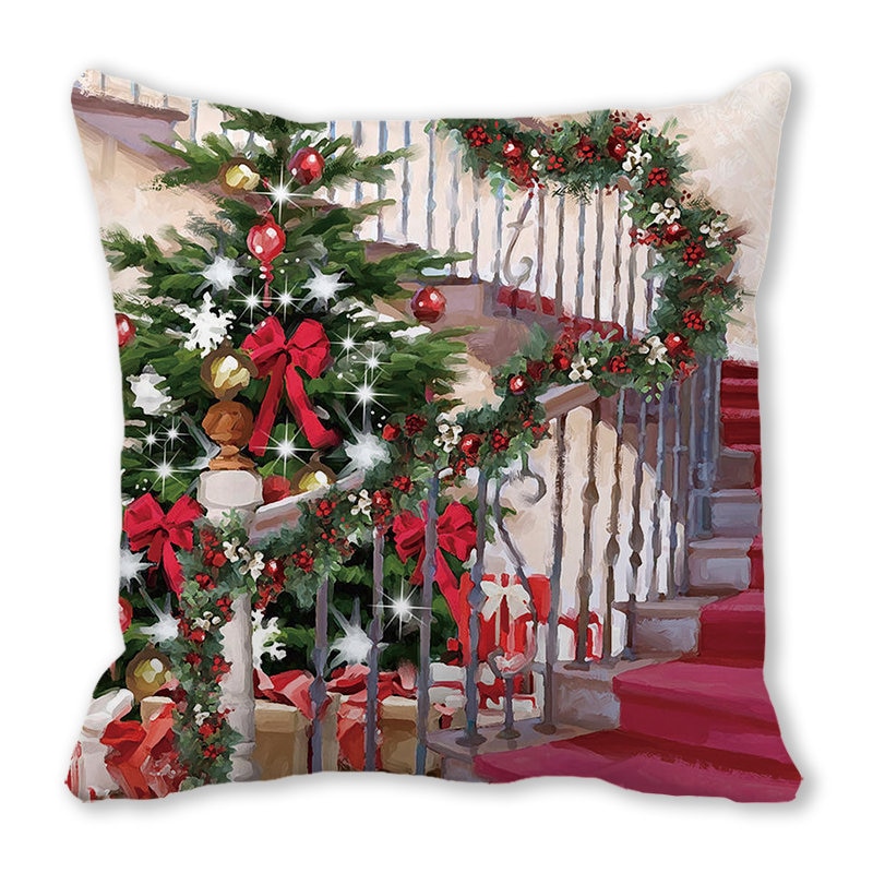 Merry Christmas Decorations for Home Xmas Cushion Cover Christmas Ornament Pillowcase Natal Navidad 2022 New Year Gifts 45x45cm