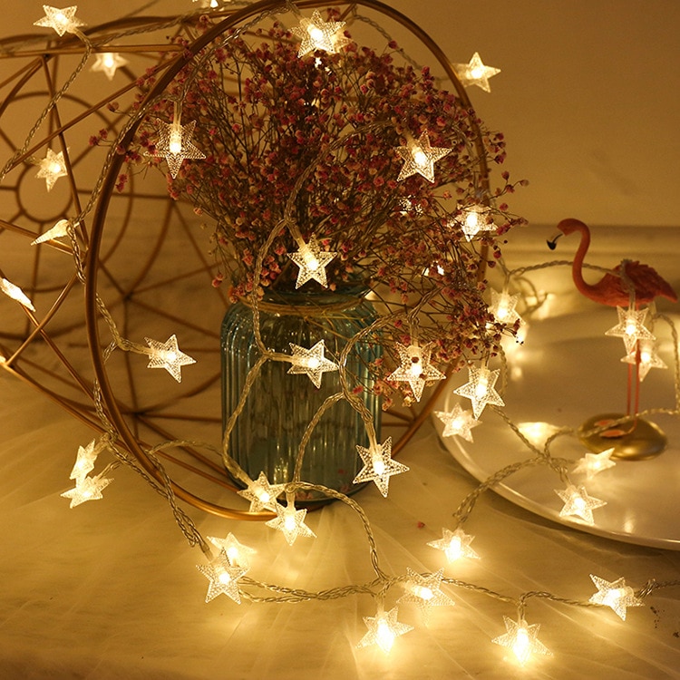 1.5M/3M Snowflake LED String Lights Fairy Lights Festoon Led Light Battery-operated Garland New Year Christmas Decorations 2022