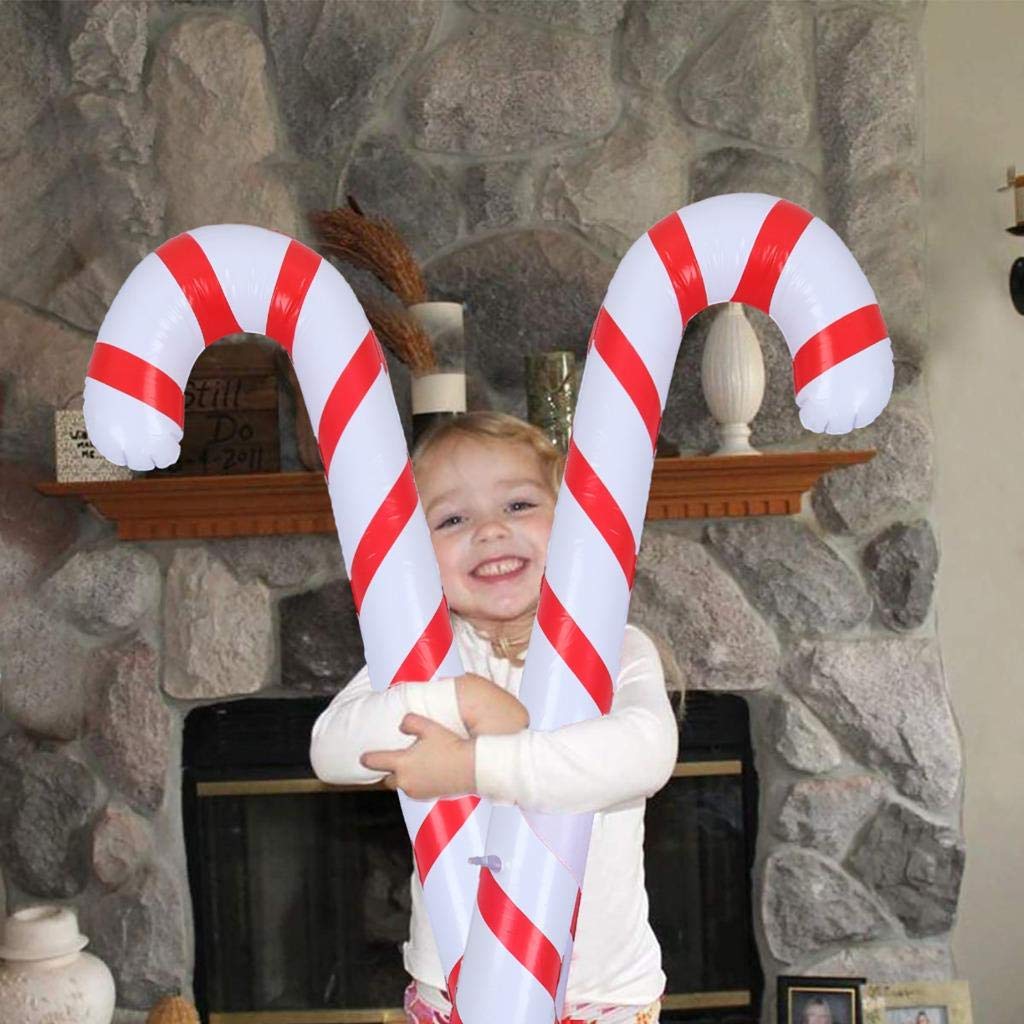 90cm Inflatable Christmas Candy Cane Stick Balloons Outdoor Candy Canes Decor for Xmas Decoration Supplies 2022 Navidad