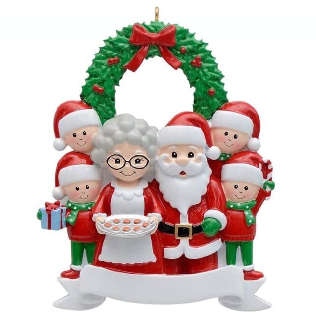 Family Christmas Tree Decoration Pendant Santa Reindeer Snowman Family Christmas Family Pendant Family Party Decoration 2022