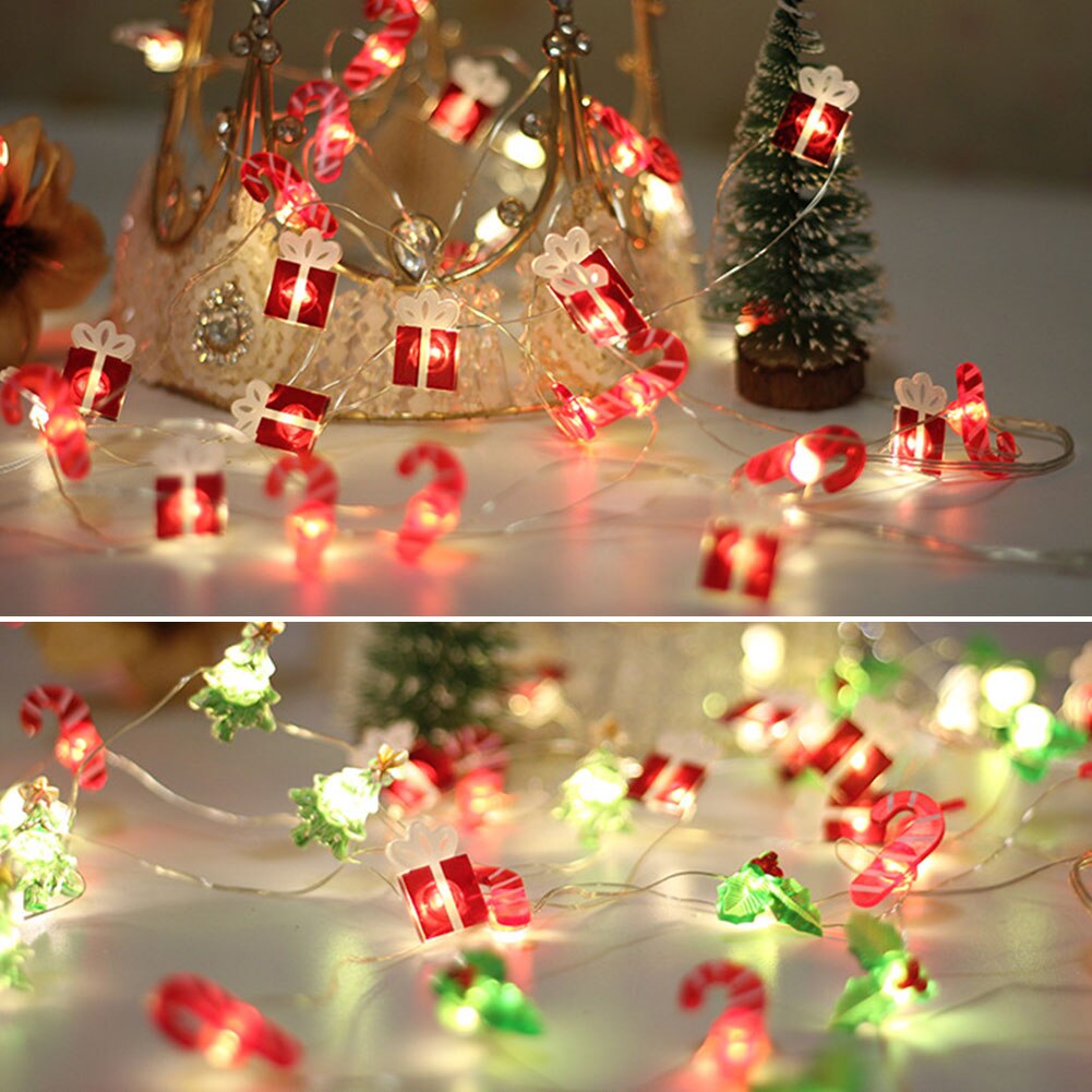 10/20/30 Leds Garland Lights Christmas Bell LED String Light Decor for Home Xmas Ornaments Navidad Gifts Noel 2022 New Year 2023