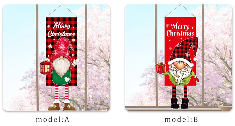 Christmas Porch Door Banner Hanging Faceless Doll Merry Christmas Home Christmas Ornaments Xmas Tree Decoration Navidad 2022