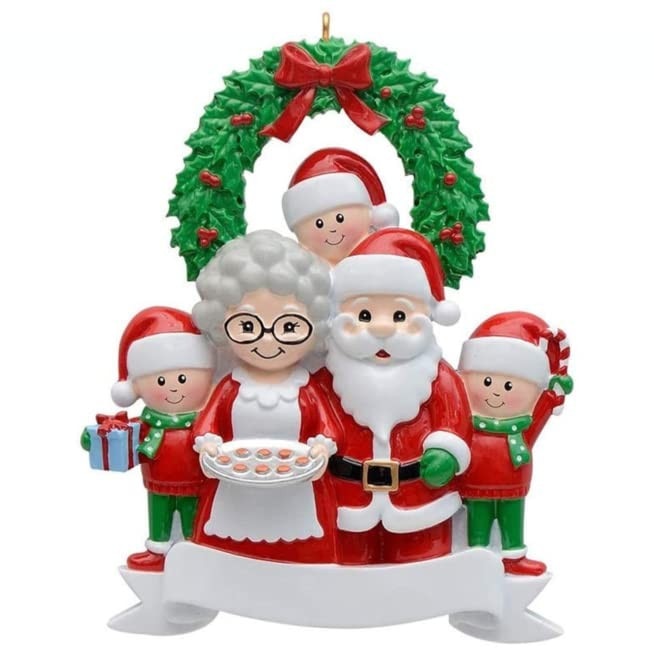DIY Personalized Christmas Tree Pendant Santa Family Resin Crafts Decoration Small Hanging Pendant Home Decorations 2022 2023