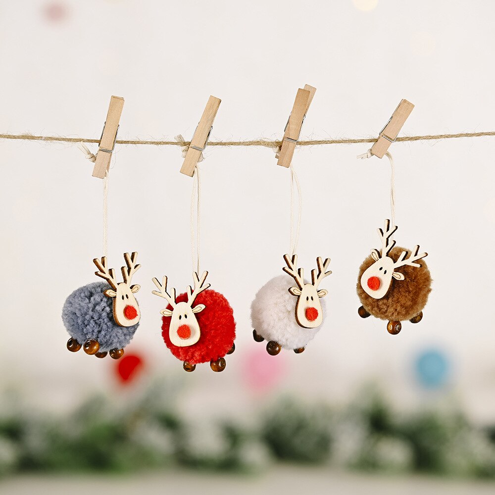 Felt Deer Christmas Tree Elk Toy Christmas Decoration Party Children decoracion navidad Gift New Year 2022