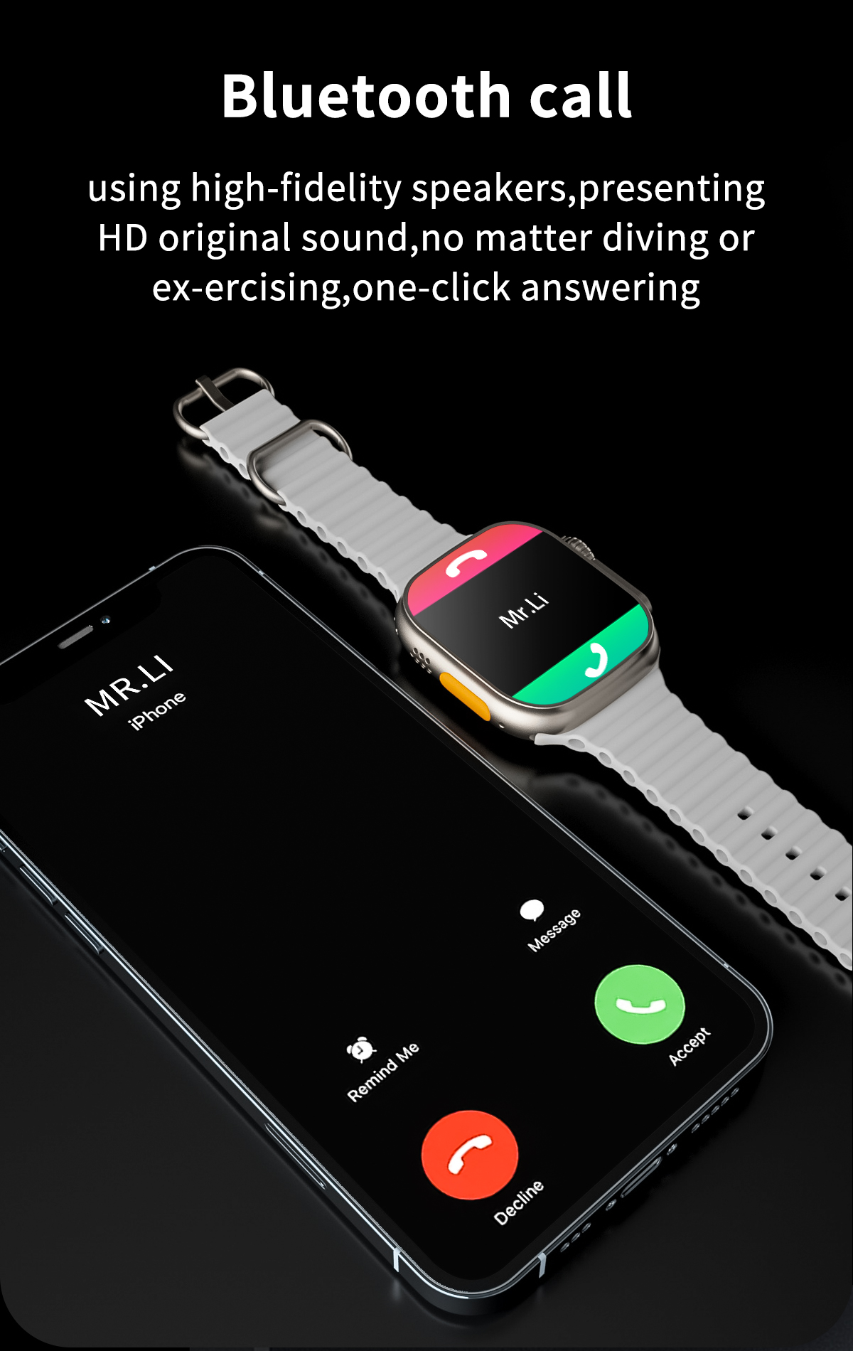 2022 VWAR ZD8 Ultra MAX Smart Watch Series 8 Titanium Alloy 1:1 49mm Case Bluetooth Call NFC ECG IP68 Waterproof Smartwatch Men
