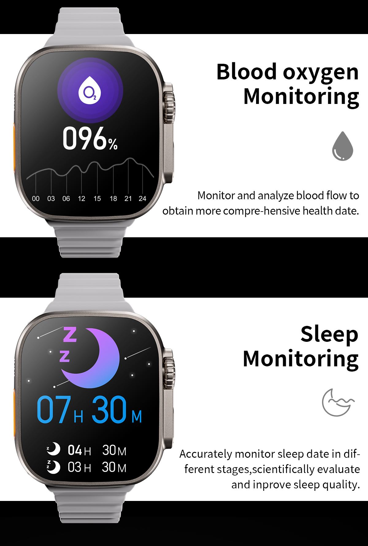 2022 VWAR ZD8 Ultra MAX Smart Watch Series 8 Titanium Alloy 1:1 49mm Case Bluetooth Call NFC ECG IP68 Waterproof Smartwatch Men