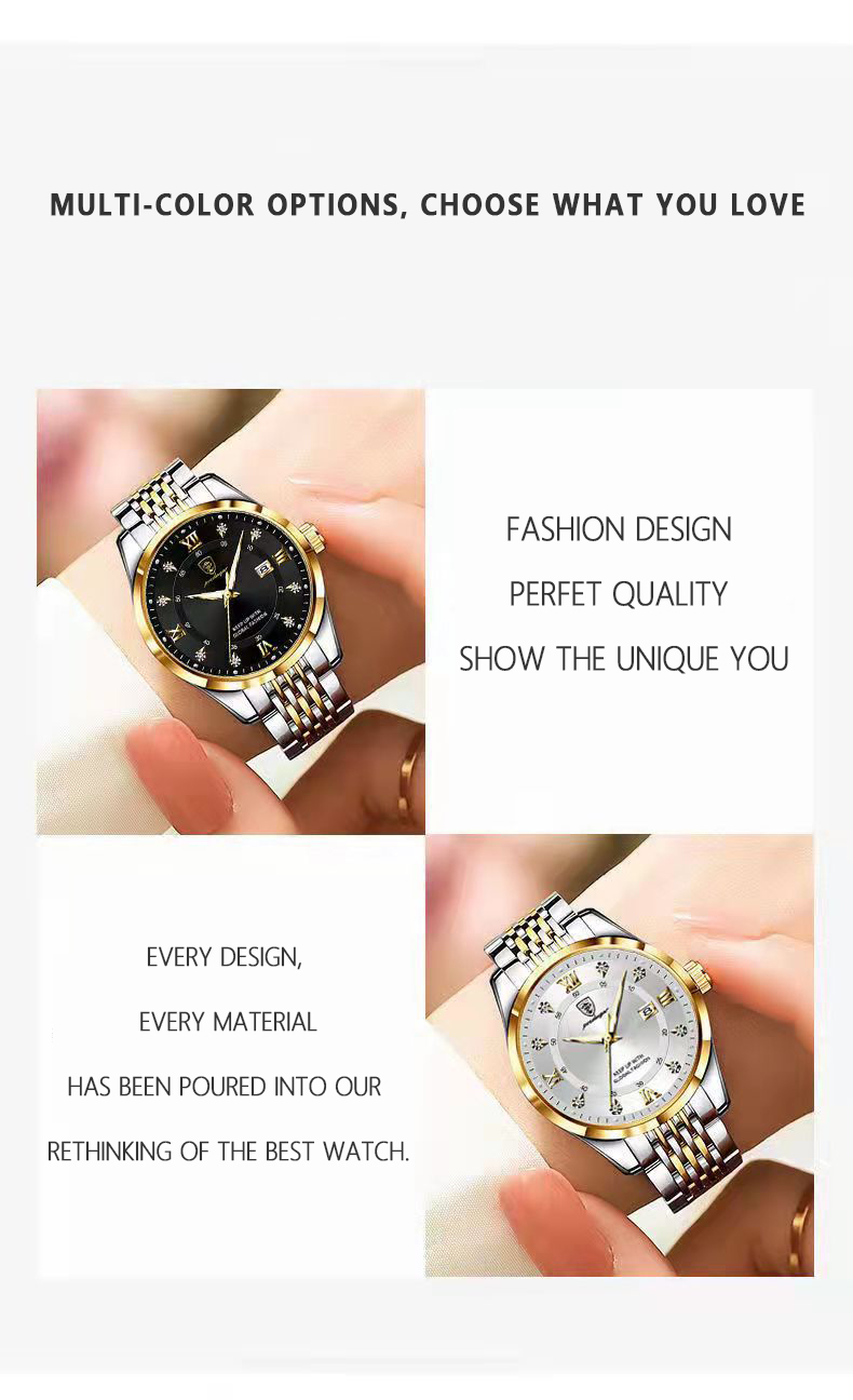 POEDAGAR Women Watches Luxury Fashion Ladies Quartz Watch Waterproof Luminous Date Stainless Stain Wristwatch Girlfriend Gift