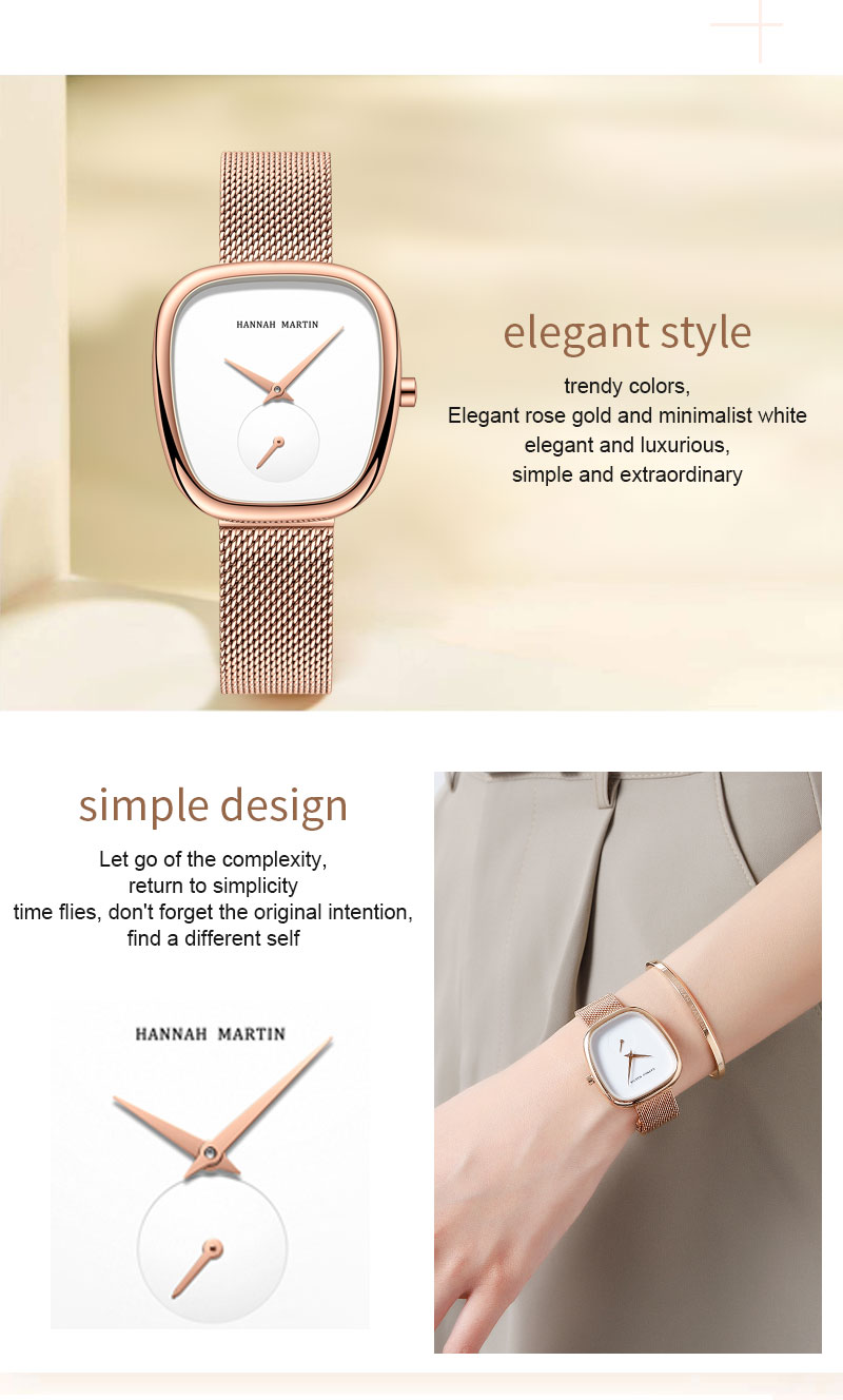 2023 New Arrival Tonneau Design Fashion Casual Wristwatch Bracelet Simple Elegant Ladies Free Shipping Quartz Watches For Women