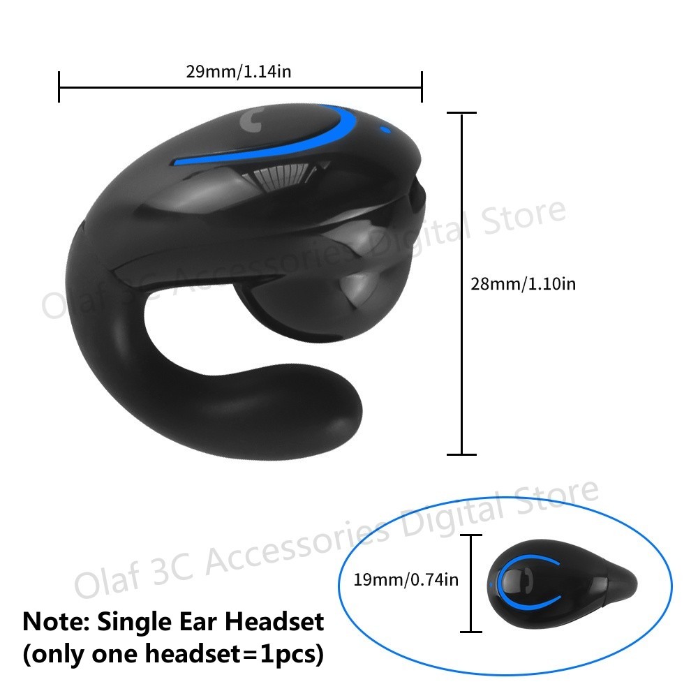 OLAF Single Earclip Fone Bluetooth Earphones Wireless Headphones Sports Headset Gamer No Ear Pain TWS Earbuds Blutooth Earphone