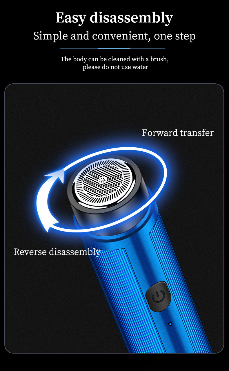 Men's Mini Electric Shaver Automatic Razor Trimmer Portable Beard Knife Shaver Rechargeable Razor Travel Car Mini Shaver