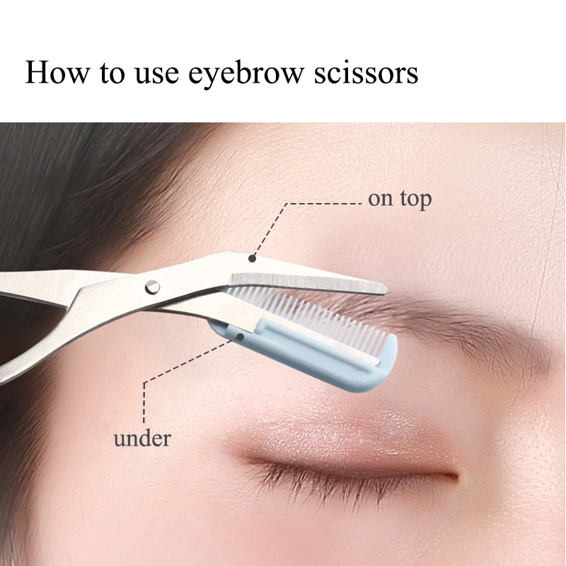 Available for Newbies Eyebrow Comb Scissor Eyebrowtrimmer Makeup Beauty Tool Eyebrow Trimmer